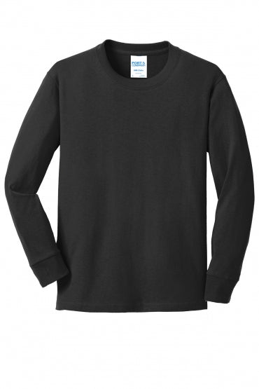Youth Long-Sleeve Shirts - Port & Company Core Cotton