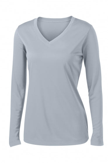 Women's Long-Sleeves - Sport-tek Ladies Long Sleeve Posicharge Competitor™ V-neck Tee